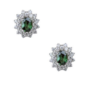 H1100 - Green Sapphire Earrings