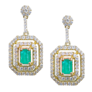 H1281 Emerald Earrings