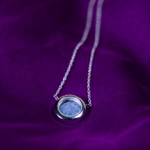 Precious Dust Line – Necklace Sapphire – H8108
